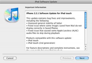 Вышла прошивка 2.2.1 для iPod Touch Вышла прошивка 2.2.1 для iPod Touch фото