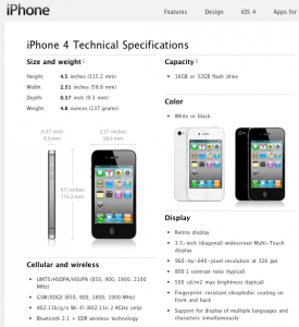 iphone spec